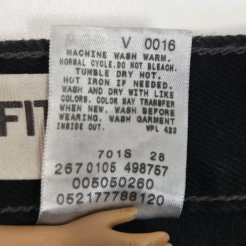 NWT Vintage Levi's 505 Black Jeans Mens 38×30 Fits 36×30 Deadstock From Y2k